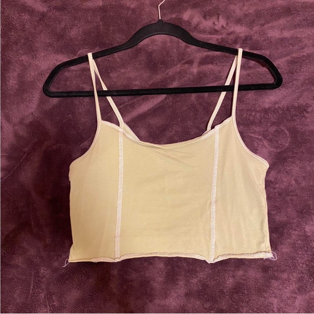 Pacsun Green Cropped Tank Top